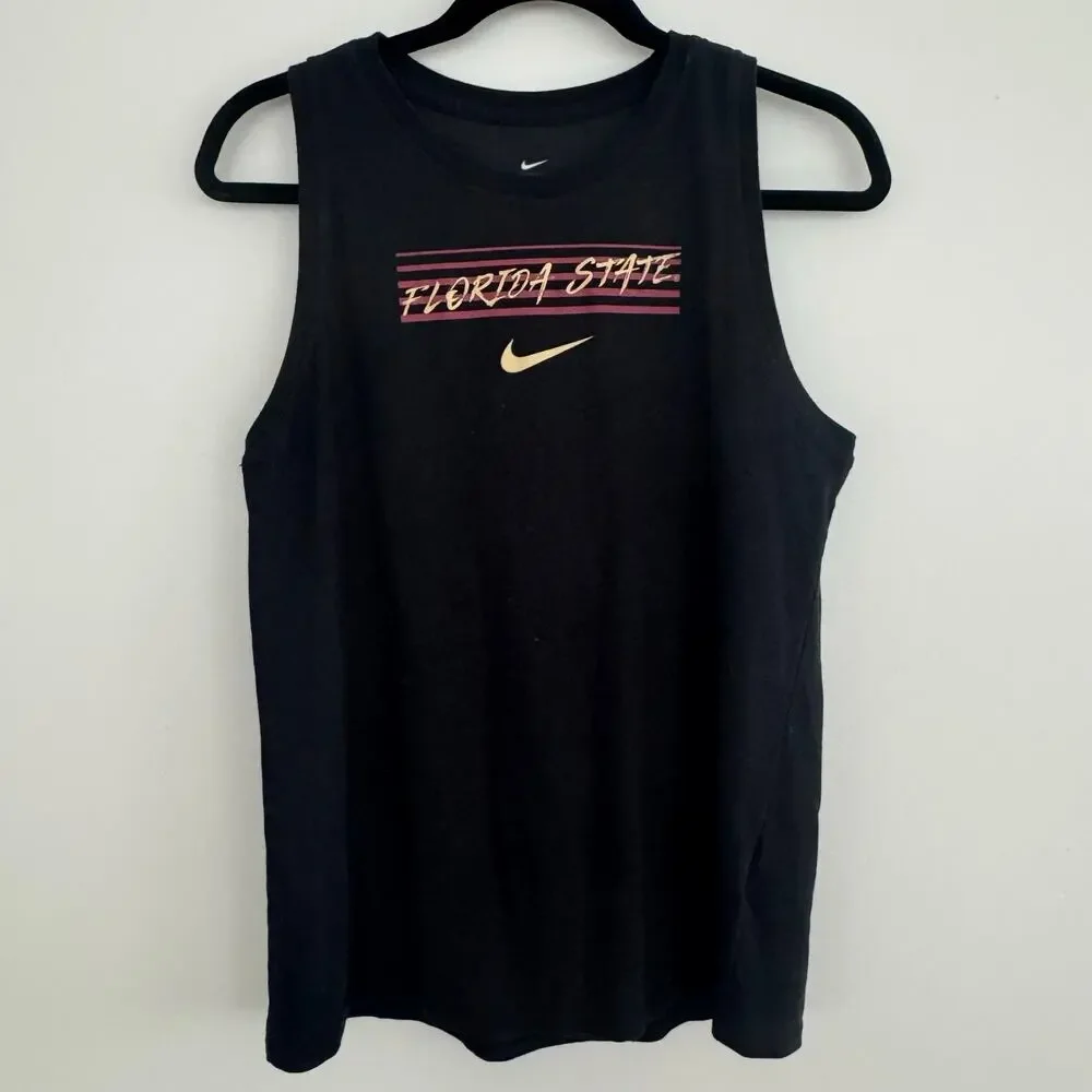 Nike FSU Florida State Seminoles Dri-Fit Tank Top in Black